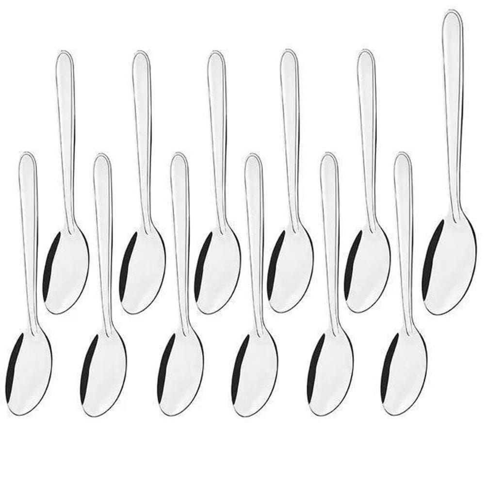 12 Colheres De Chá Inox Oriente 14Cm