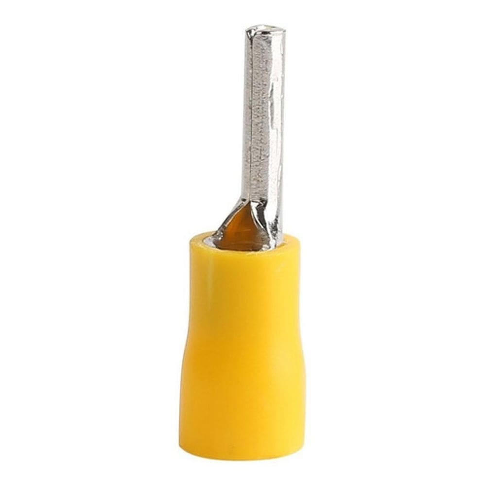 Terminal Pino Agulha Pre Isolado 4,0Mm A 6,0Mm Amarelo 100Un