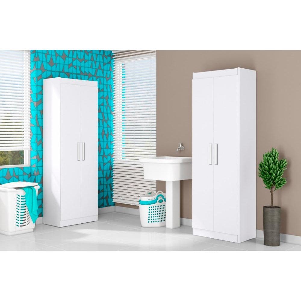 Armário Multiuso Com 2 Portas Montreal Branco - Aramóveis