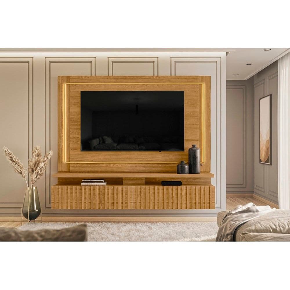 Painel Gaia para TV de até 75 polegadas - Cumaru - Madetec