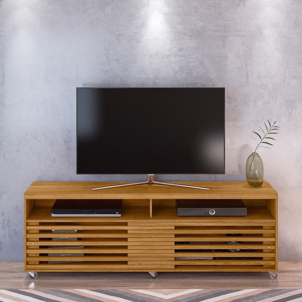 Painel Frizz Cross para TV de até 65 polegadas - Cumaru - Madetec