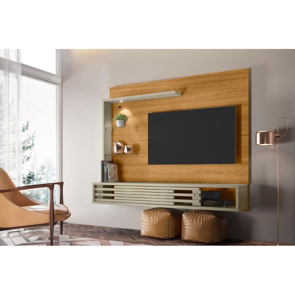 Painel Frizz Select para TV de até 50 polegadas - Cumaru / Opala - Madetec