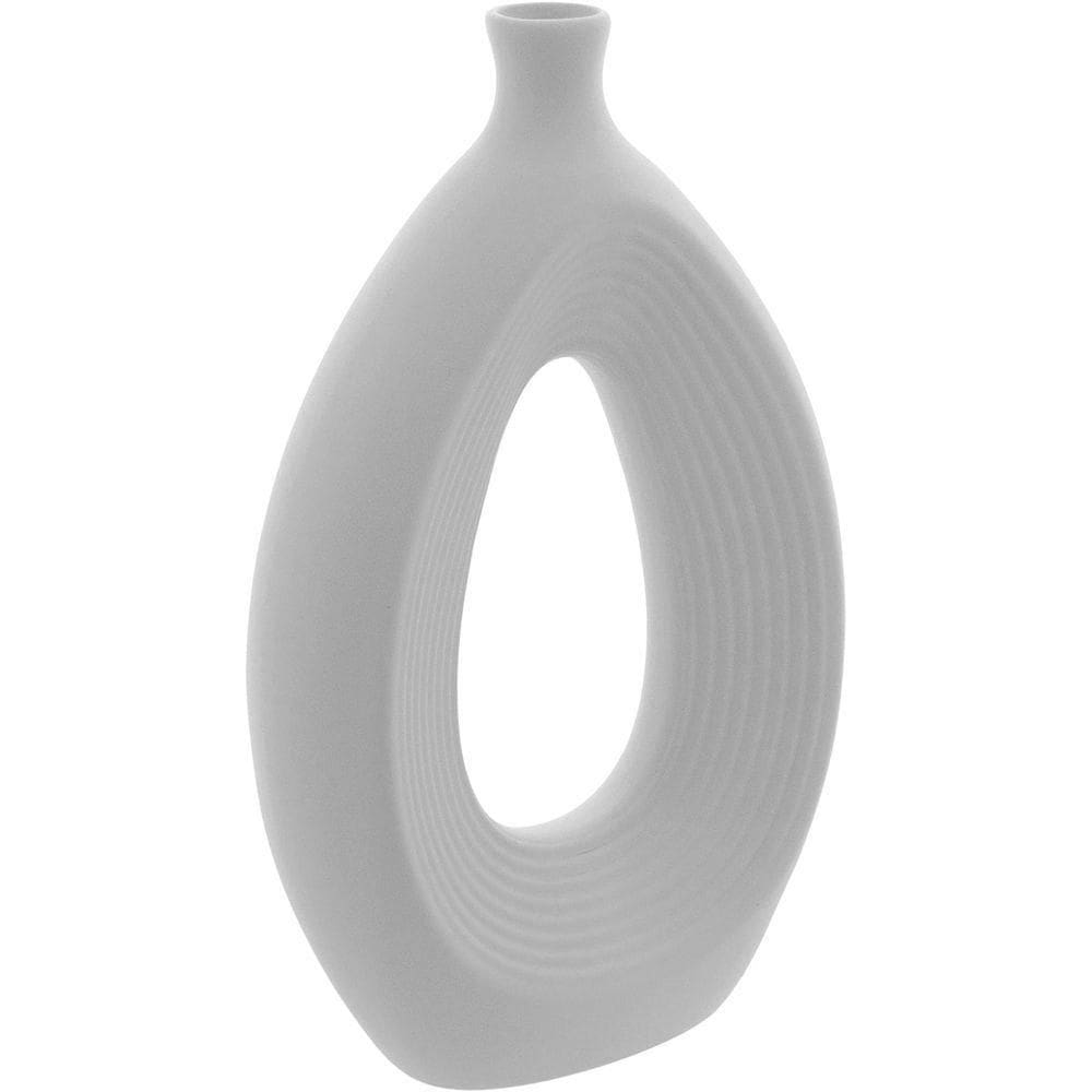 Vaso Decorativo Enfeite Casa Cerâmica 15x16x3cm Branco