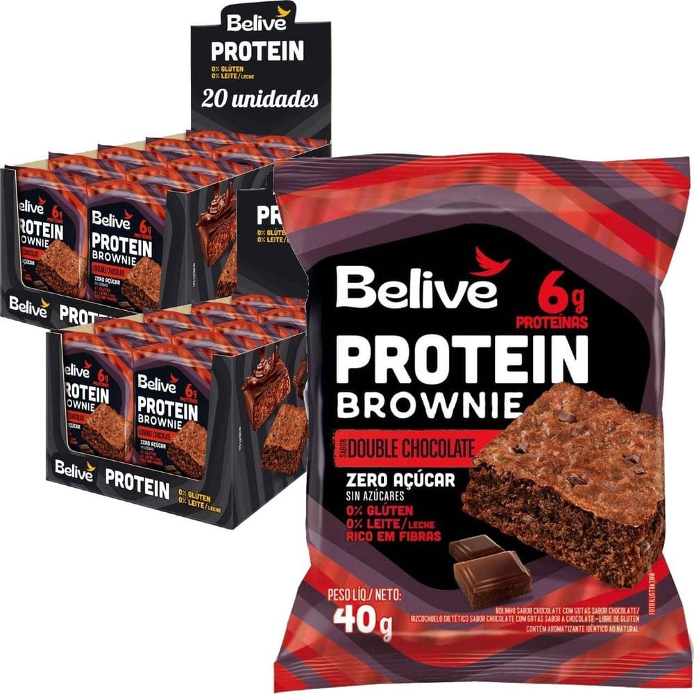 Protein Brownie Double Chocolate Zero Belive 40G 20 Und