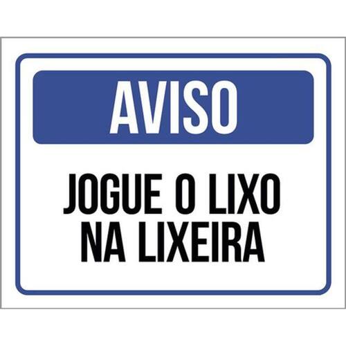 Kit 3 Placas De Sinalização - Aviso Jogue O Lixo | Extra