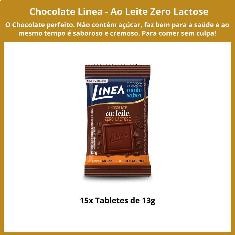 Chocolate Linea 15 De 13G Zero Açúcar Ao Leite Zero Lactose