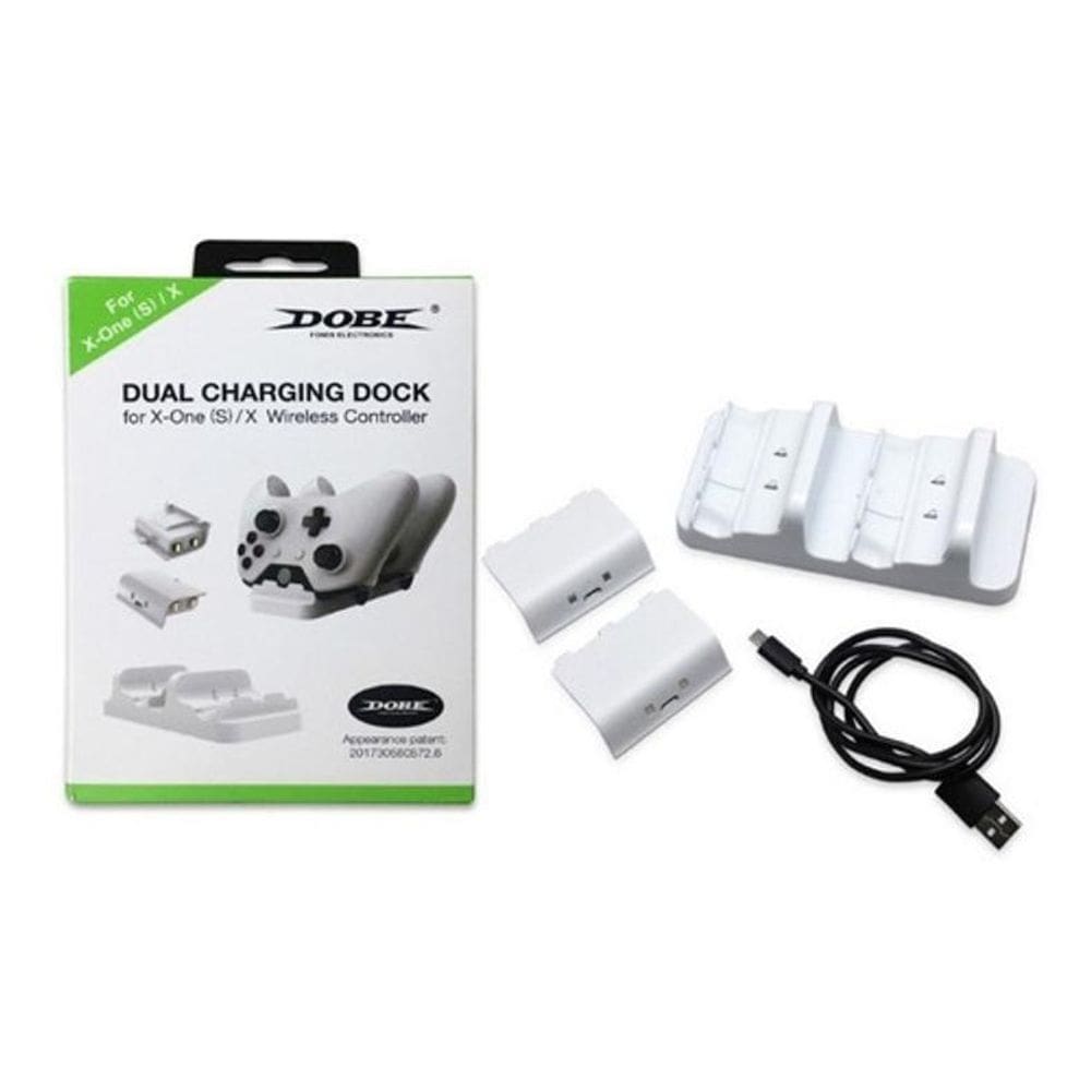 Carregador Controle Xbox One Dock + 2 Baterias 300Mah Dobe