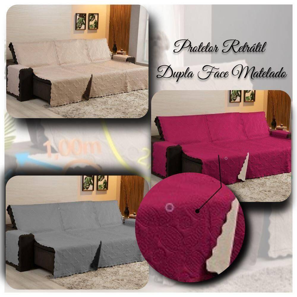 Capa Protetor Sofa Retratil Reclinável Dupla Face 2 Mód.
