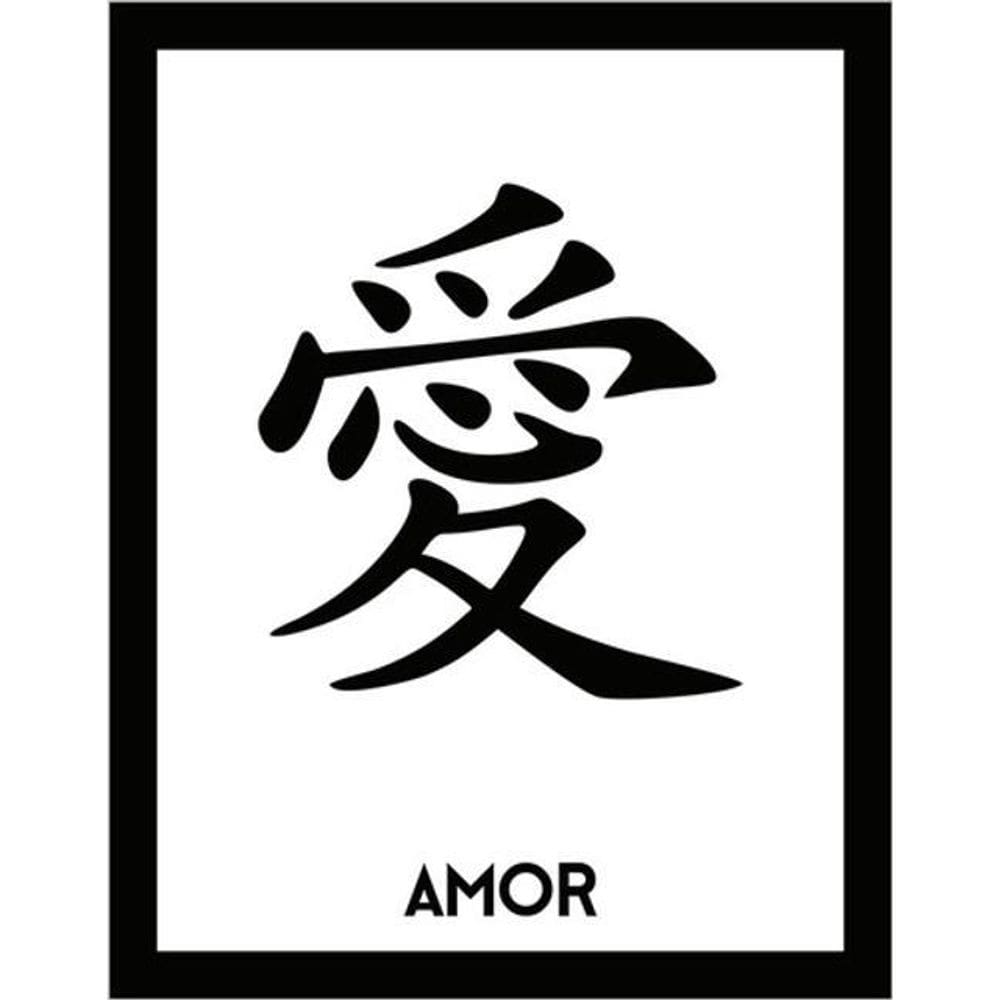 Kit 10 Placas Kanji Amor 36X46