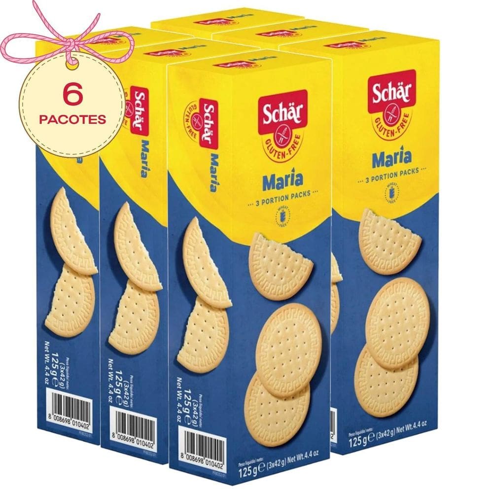 Kit Com 6Und Biscoito Sem Glúten Maria Schar 125G