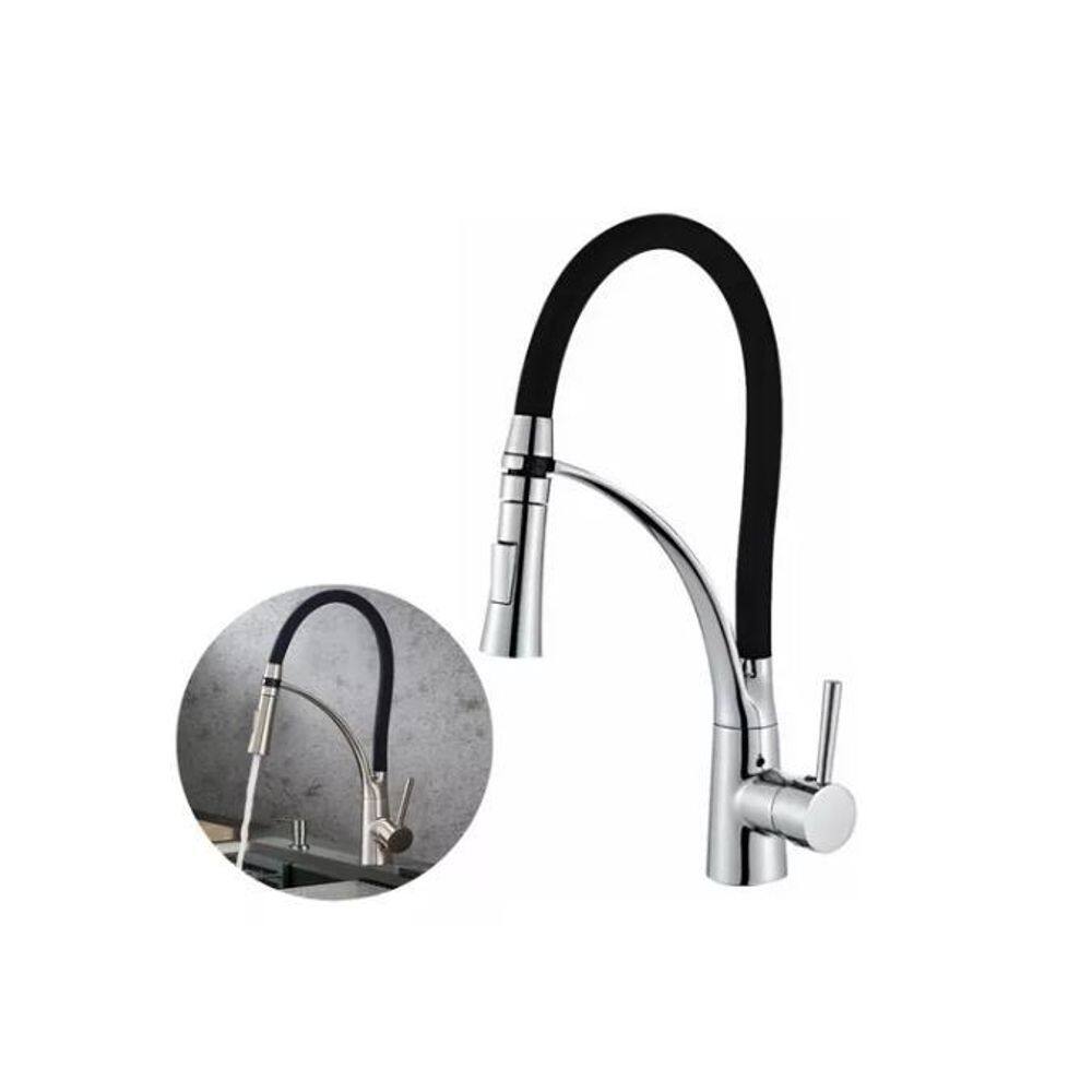 Torneira De Cozinha Gourmet Flexível Silicone Monocomando