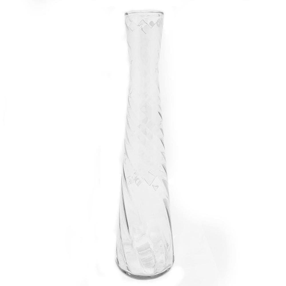 Vaso Vidro Pequeno Solitário Rigado 4x28 Decoração