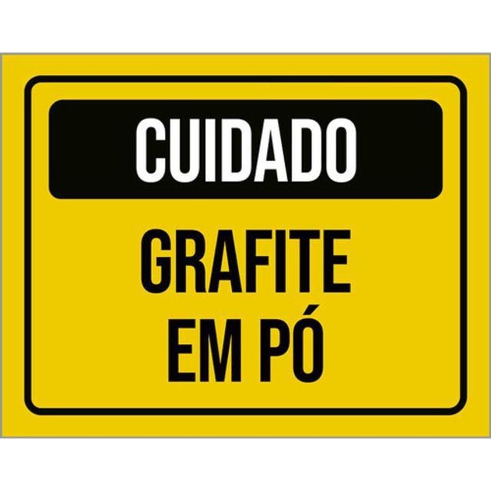 Kit 5 Placas Cuidado Grafite Em Pó Amarela 36X46