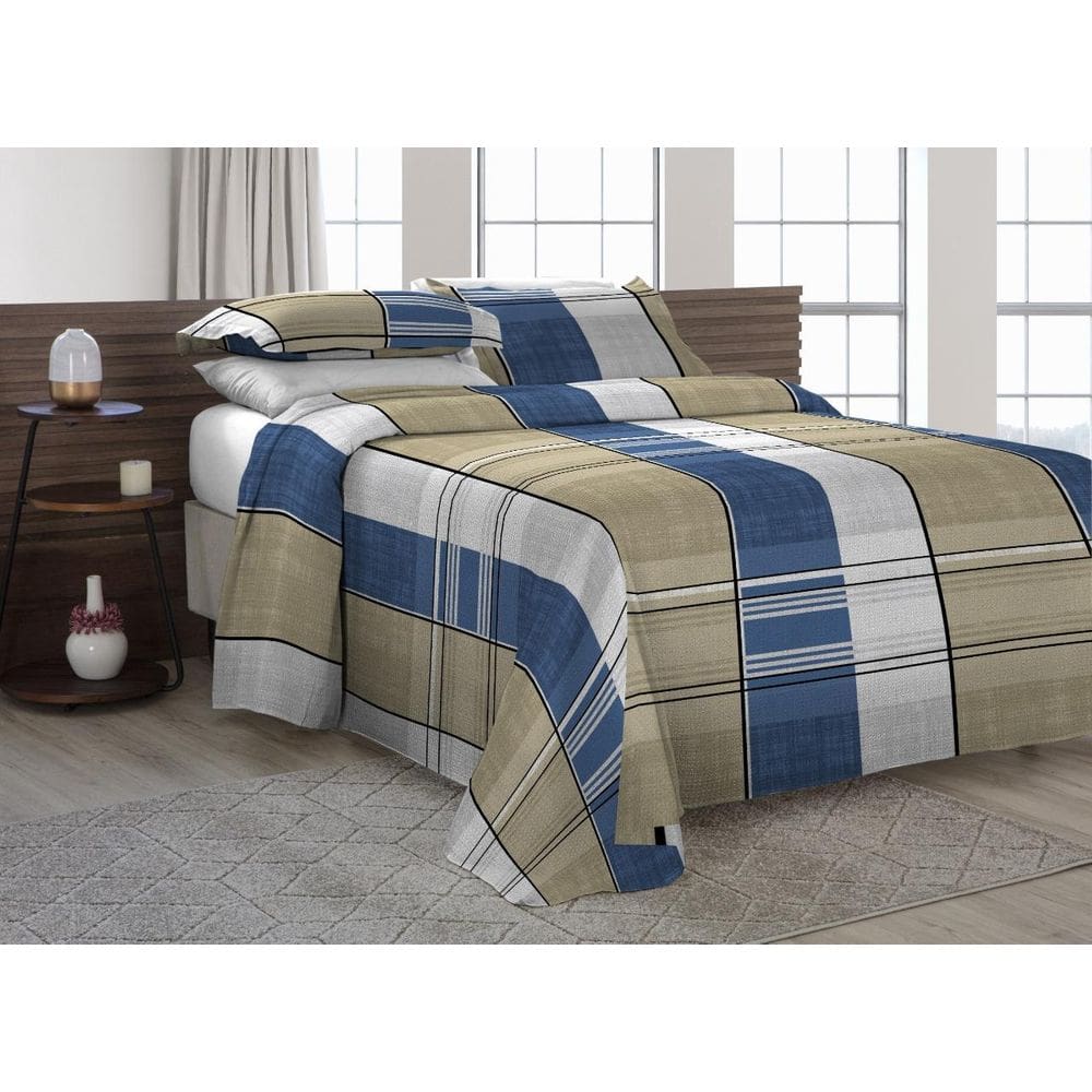 Colcha Cobre Leito Piquet Viúva 1,88M X1,28M X30 3Peças
