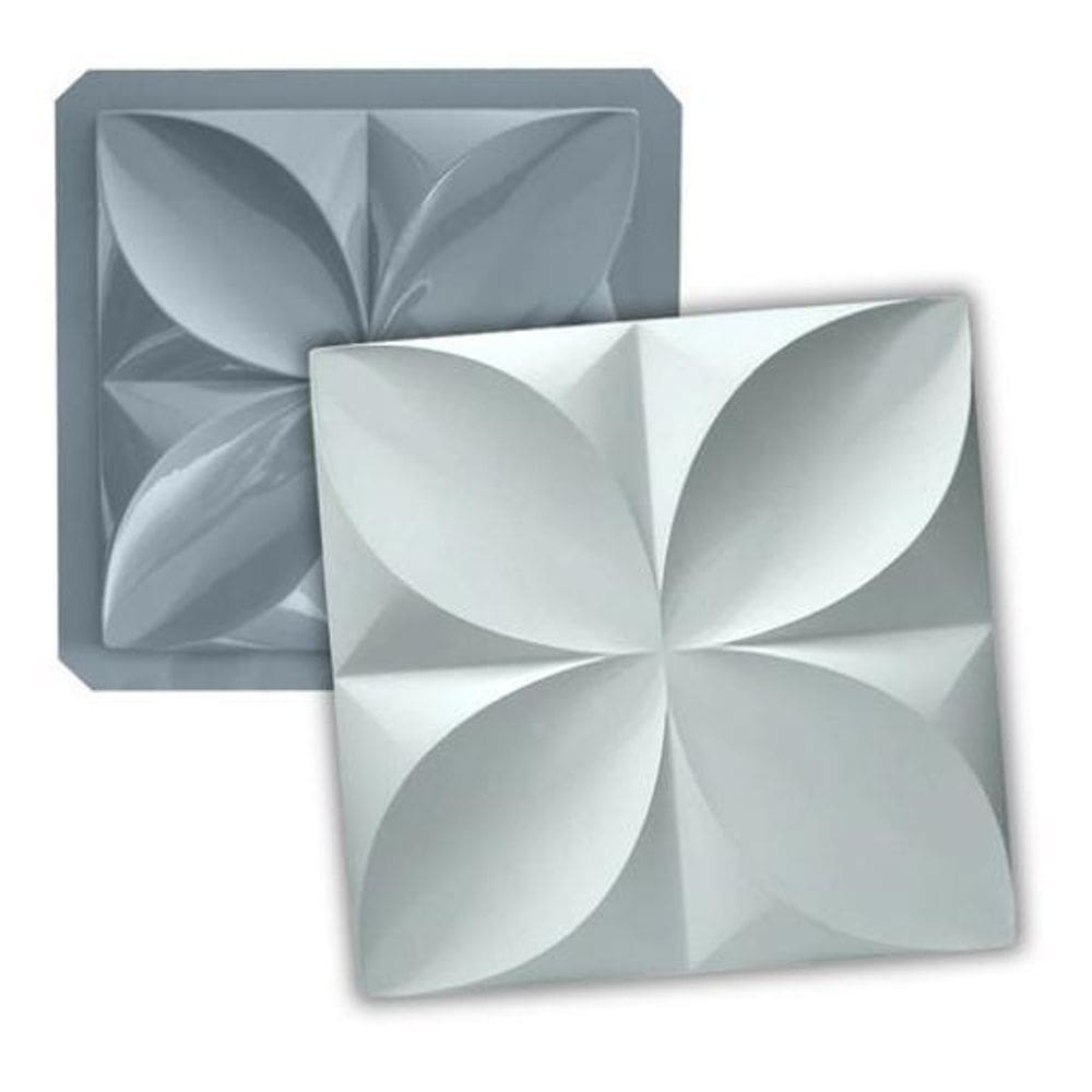 Formas De Gesso 3D/Cimento Abs 1,5Mm Resistente Petala 30X30
