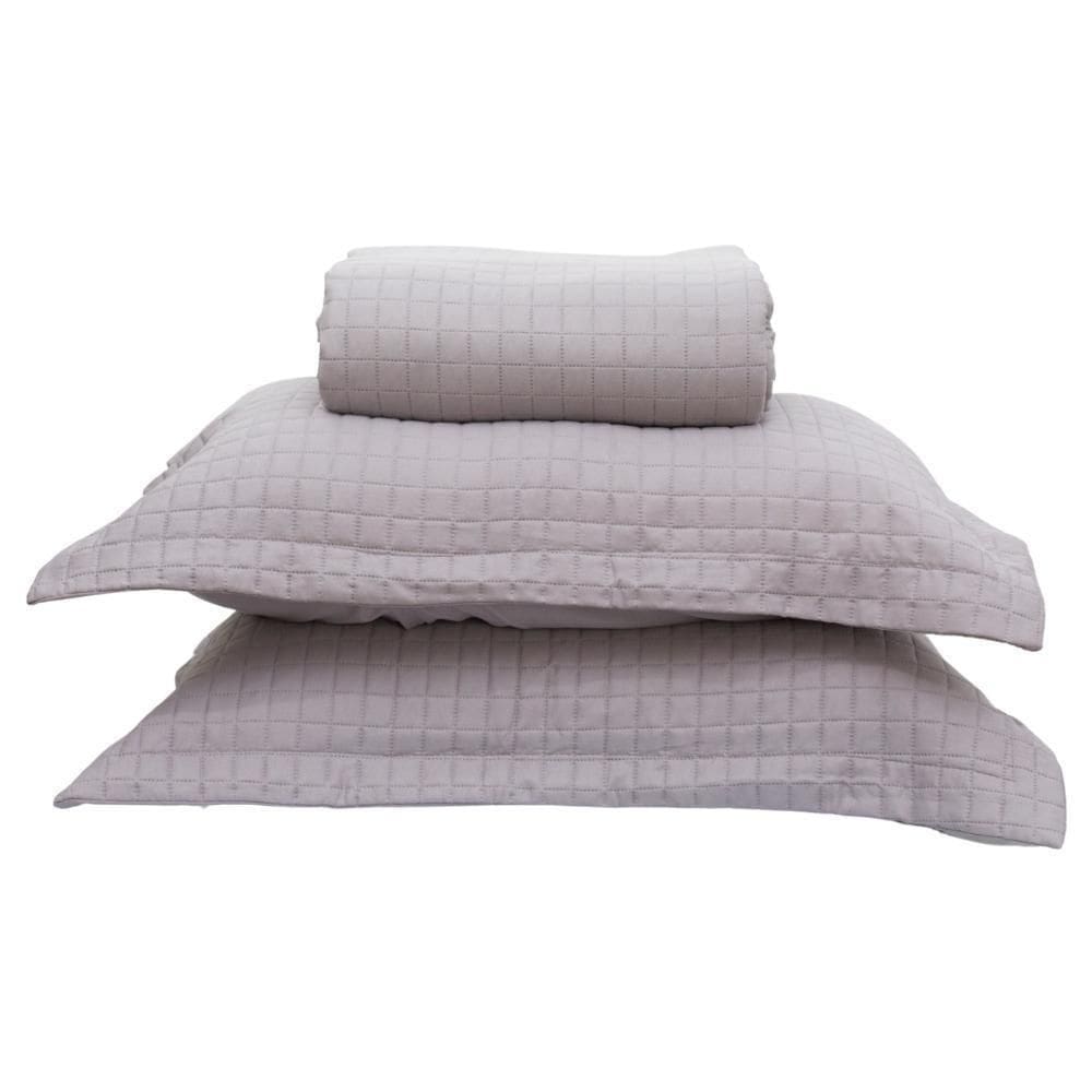 Kit Colcha Queen Liso Bouti Cobre Leito 3 Peças