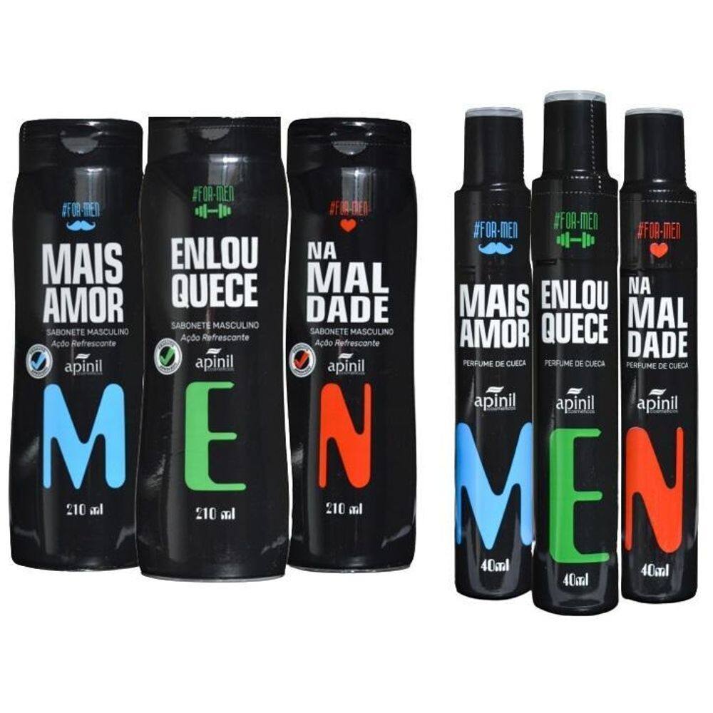 Cuidado Íntimo Masculino 3 Sanonete Liquido 3 Perf De Cueca