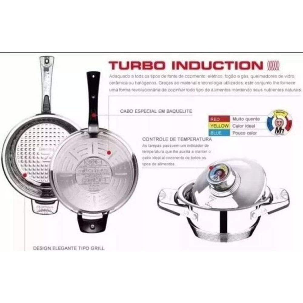 Jogo De Panelas Completo Inox Aço Cirúrgico 23 Peças