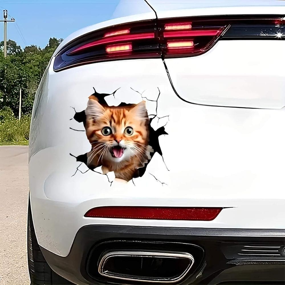 Adesivo Para Carro Buraco Falso Gato
