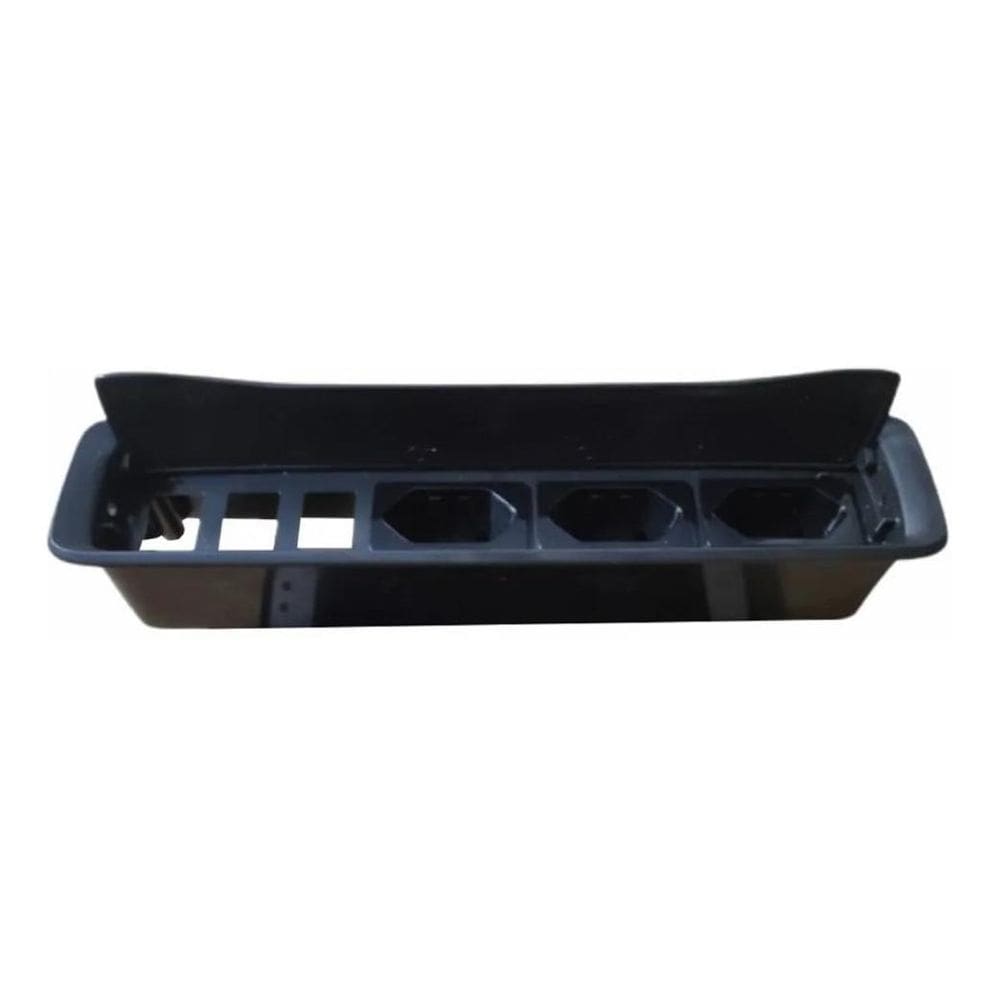 Caixa Embutir Mesa Móveis Com 03 Tomada 10A New Slim Preta