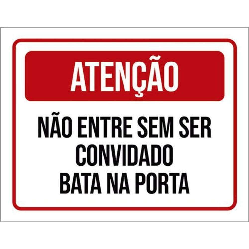 Kit 5 Placa Entre Sem Ser Convidad Bata Porta36X46
