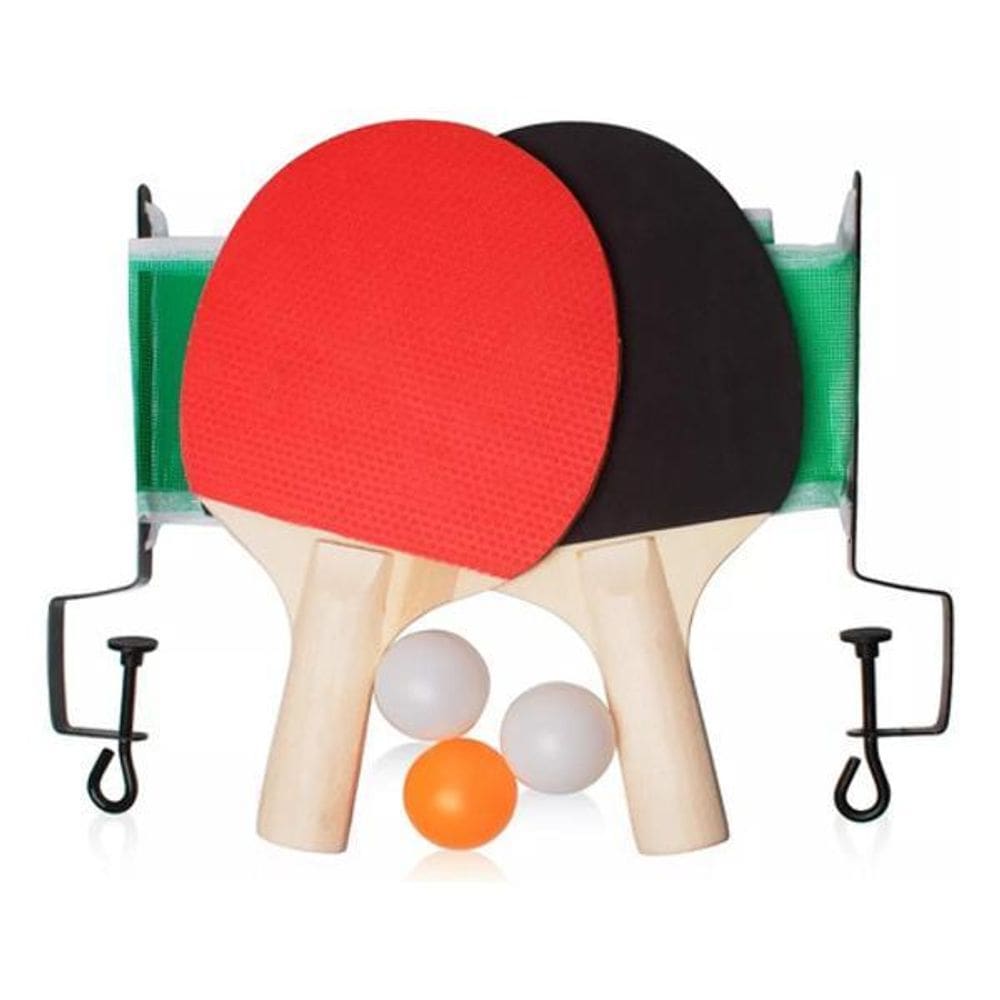 Kit Completo Ping-Pong Raquetes Bolinha Rede Tênis De Mesa