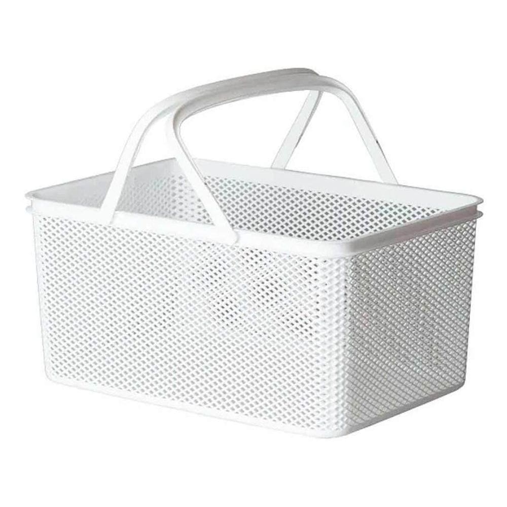 Cesto Retangular Línea Com Alça Branco 40X27X20Cm Paramount