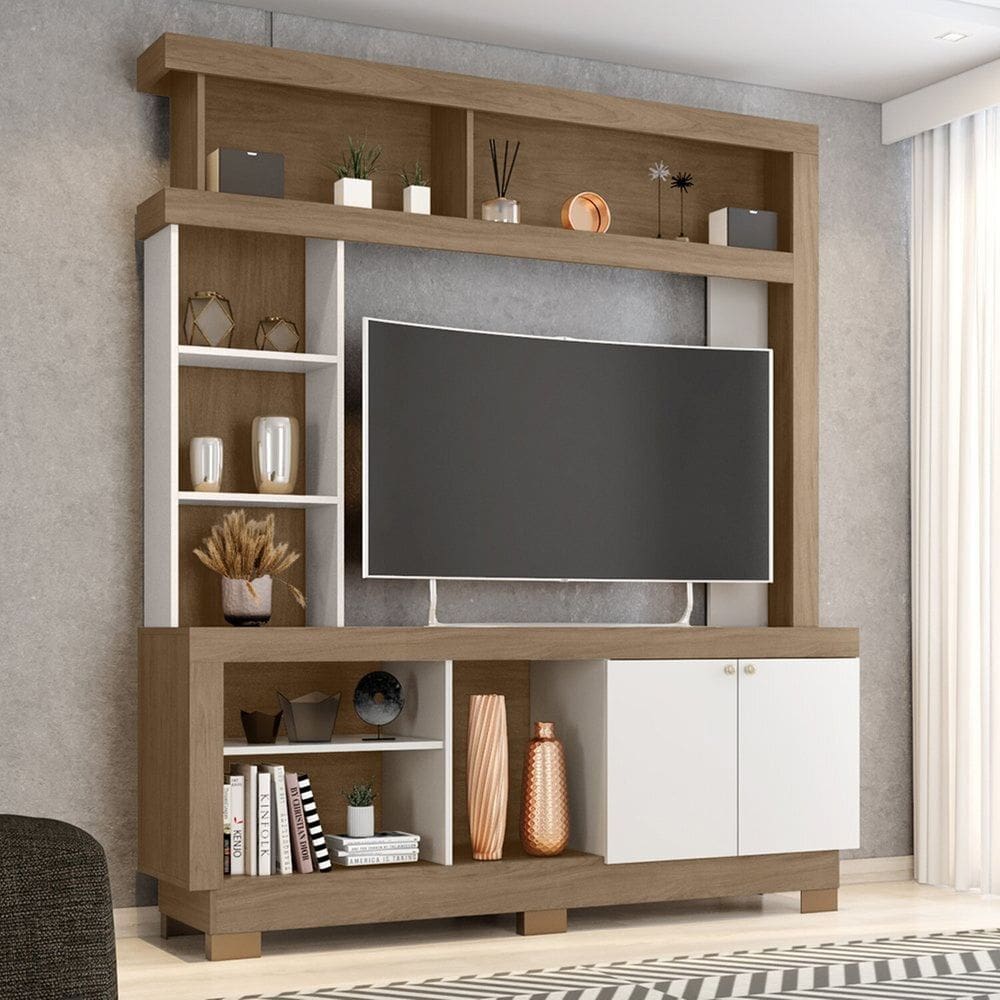 Estante Home Mali para Tv até 50 Polegadas 2 Portas Carvalho Oak