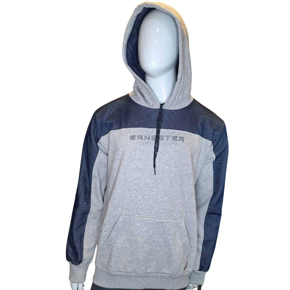 Moletom Masculino da Gangster cinza com azul