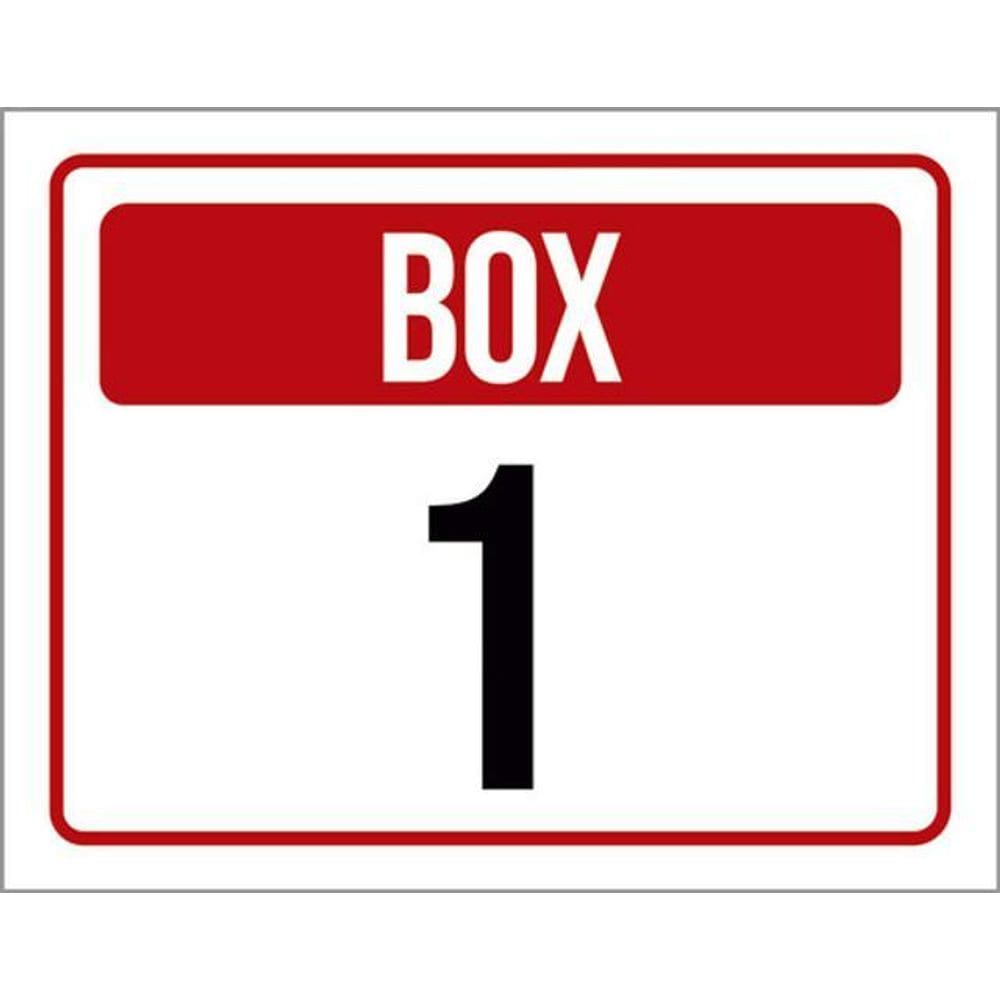 Kit 3 Placas Sinalização - Box 1 - Kit 3 Placas Vermelha