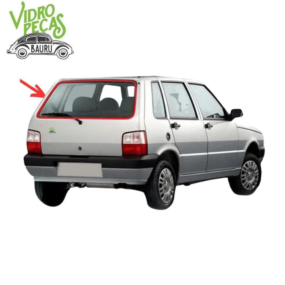 Borracha Vidro Traseiro Vigia Fiat Uno 1991 Em Diante