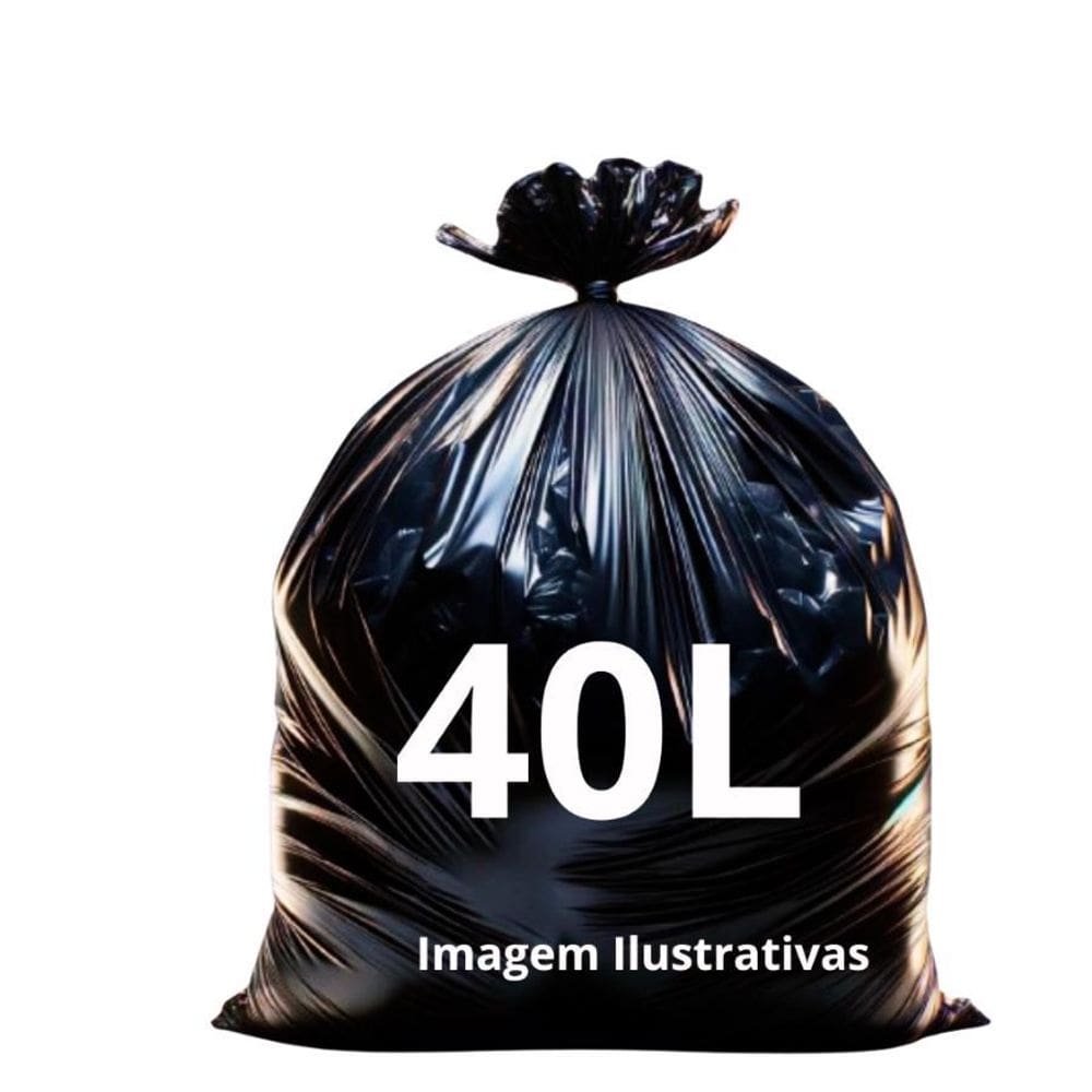 Saco De Lixo De 40 Litros Com 100 Unidades