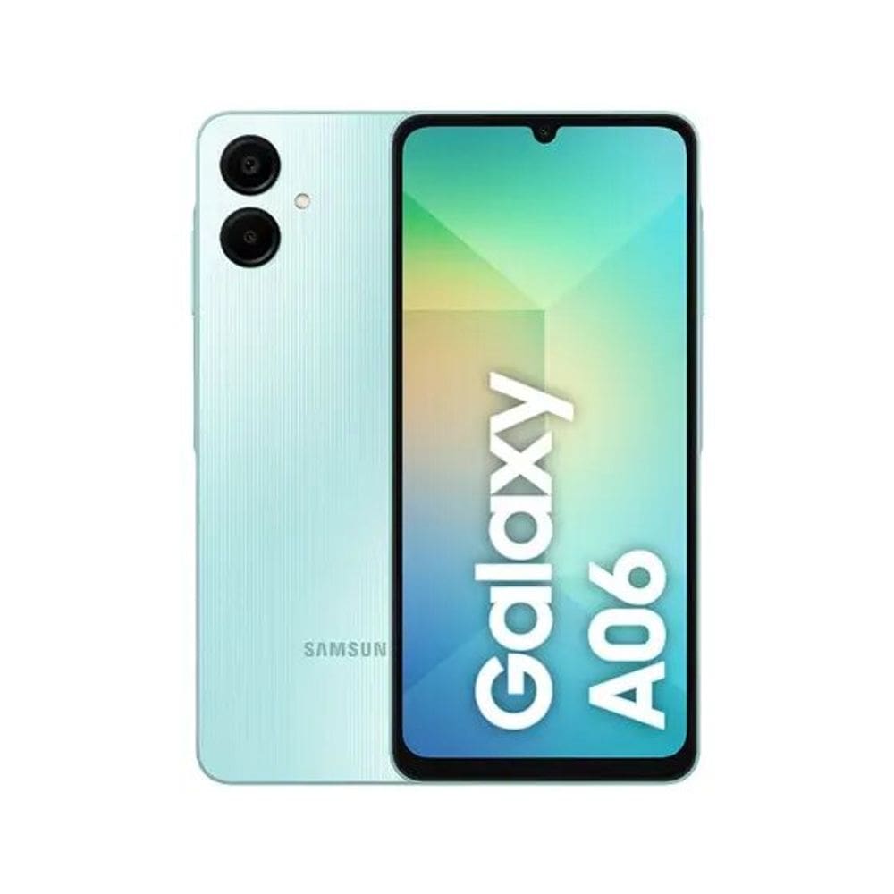 Smartphone Samsung Galaxy A06 128GB - Verde Claro, 4G, RAM 4GB, Câmera 50MP + Selfie 8MP, Tela 6,7\"