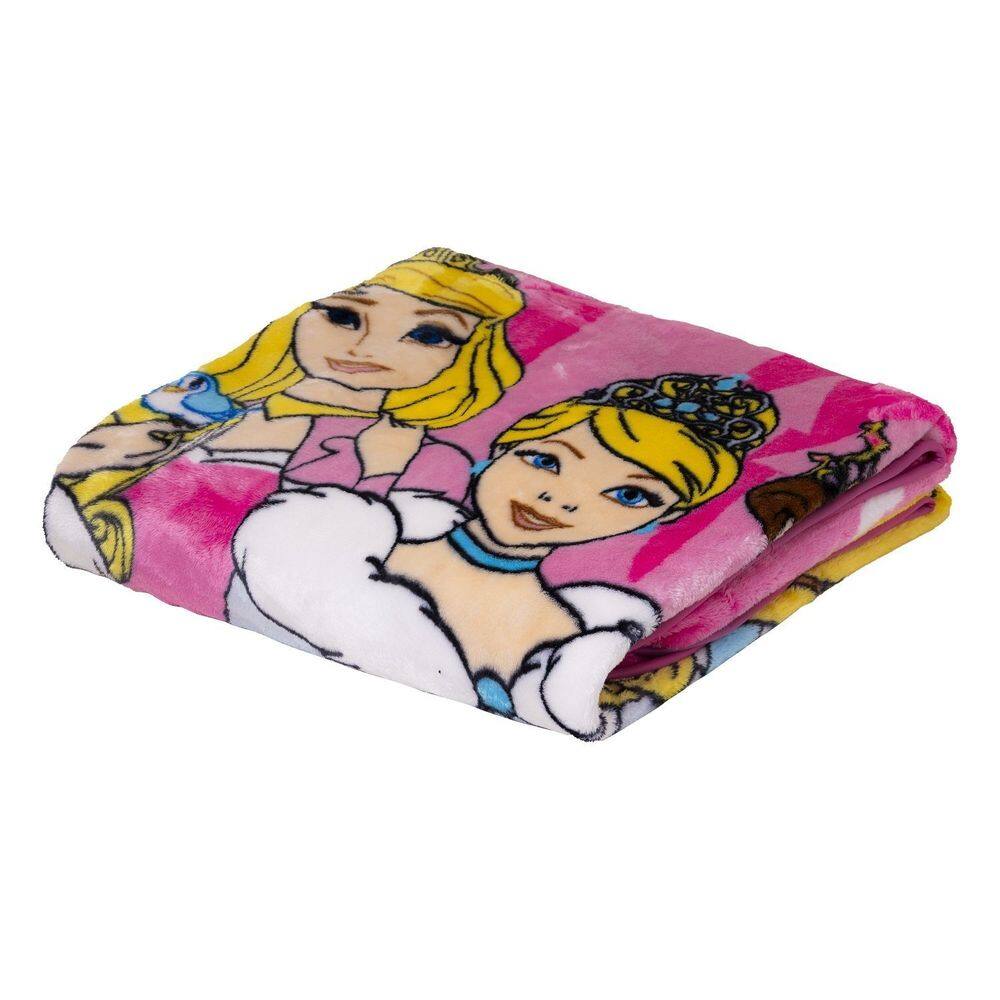 Cobertor Raschel Plus Disney Charme De Princesas 1,50 M X 2,00 M Rosa