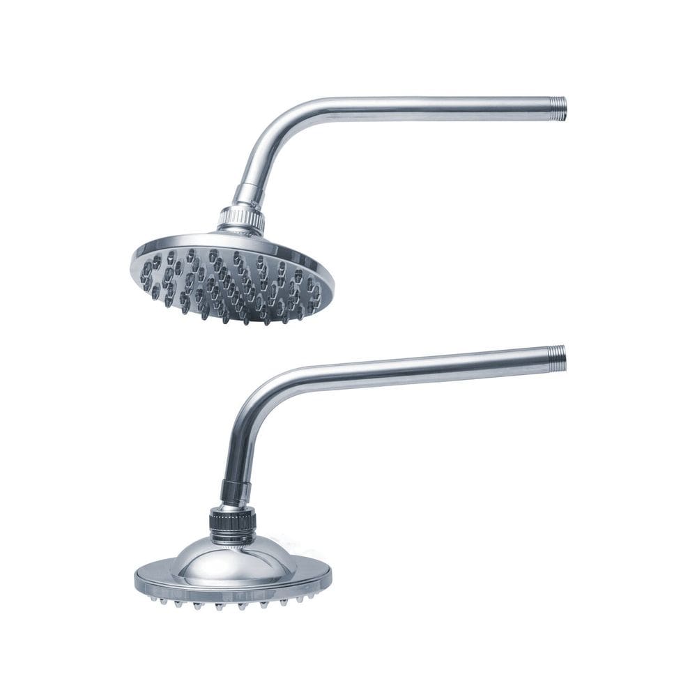 Chuveiro Redondo Articulável Metal Cromado Luxo Cinza