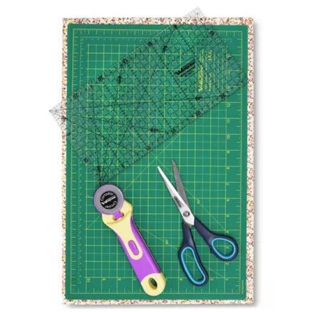Kit Patchwork Top: Base Almofada, Régua, Cortador E Tesoura