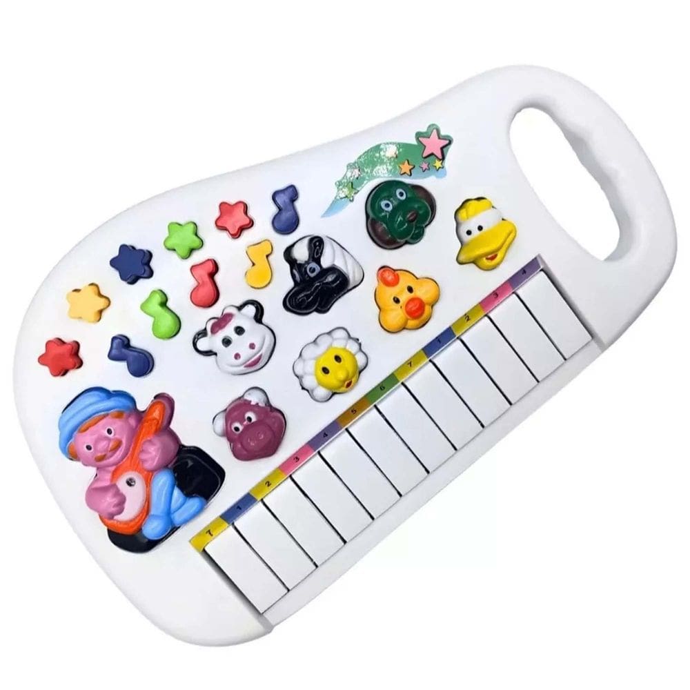 Teclado Piano Musical Infantil com Luz Baby Fazendinha Iaiao Criança Aprendizado