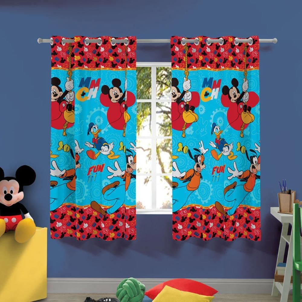 Cortina Infantil Mickey E Amigos 2,00M X 1,80M Lepper