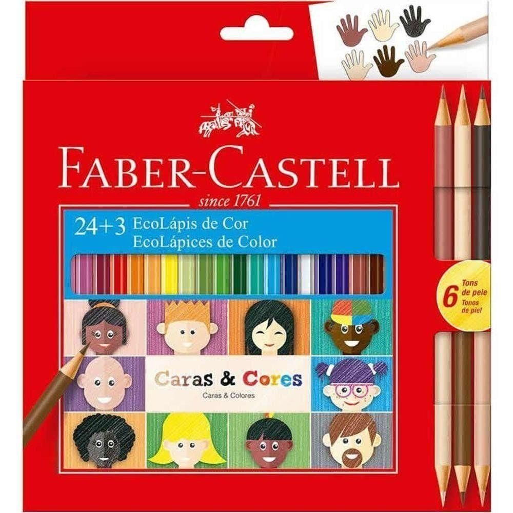 Lápis De Cor Caras & Cores 24 + 3 Faber-castell