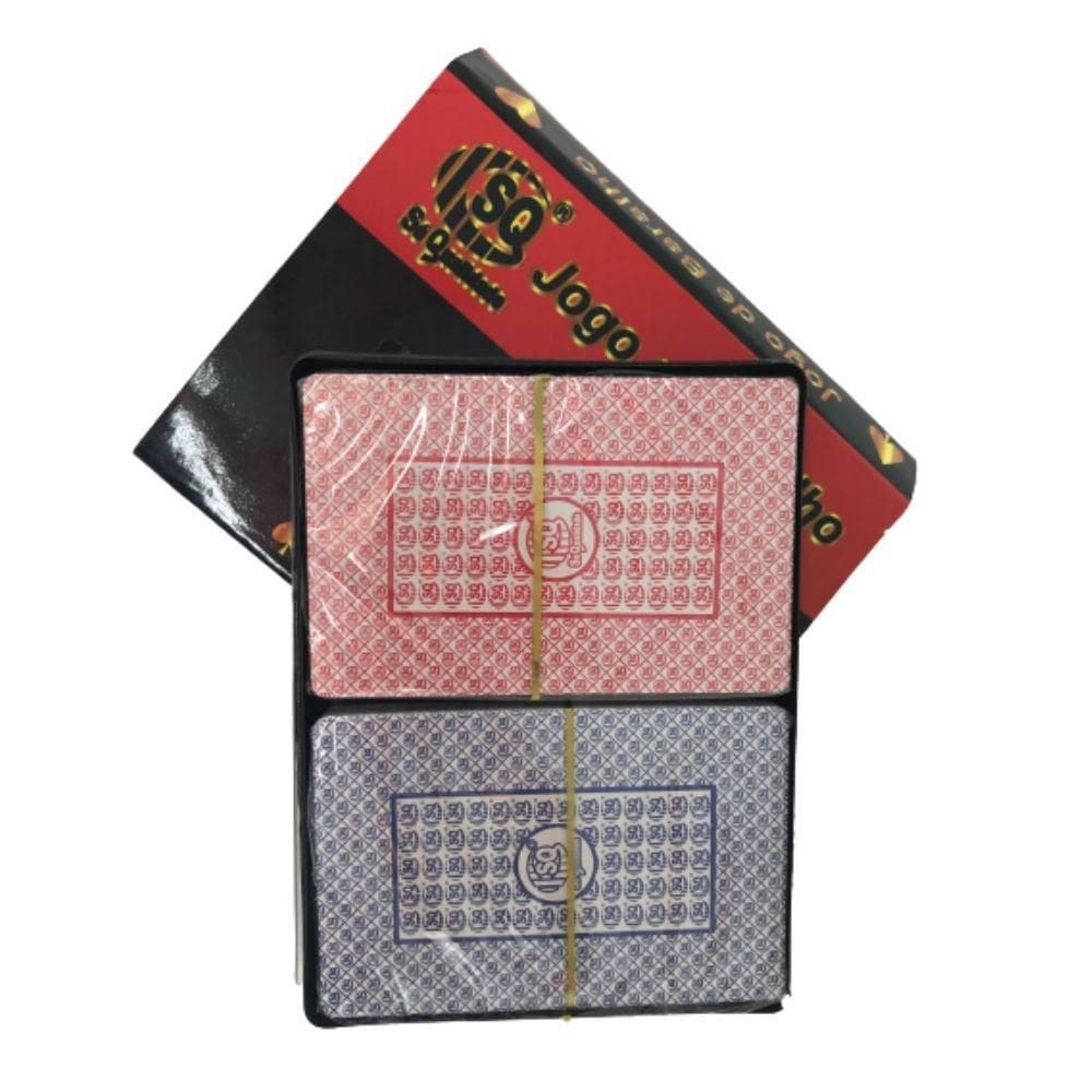 Baralho Duplo 100% Plástico 108 Cartas Prova D`Água Estojo