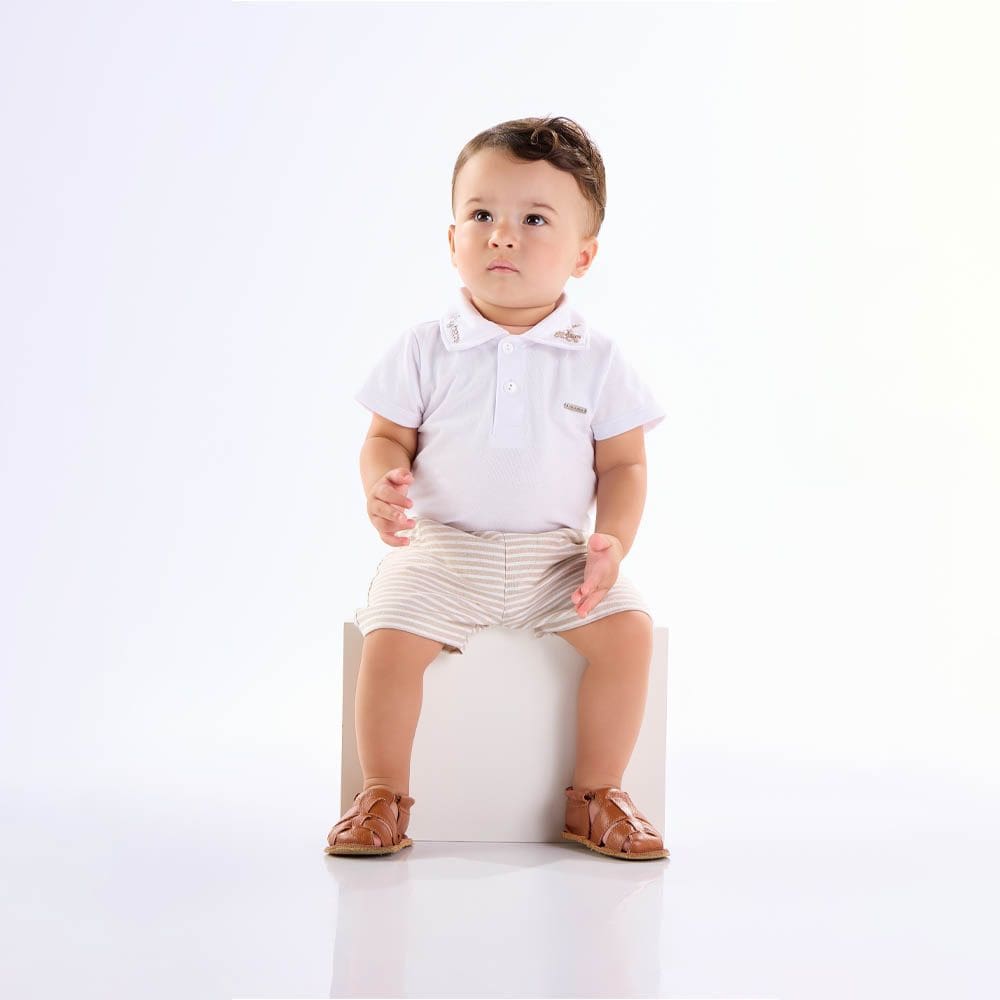 Body Bebê Menino - Branco - 50554-3