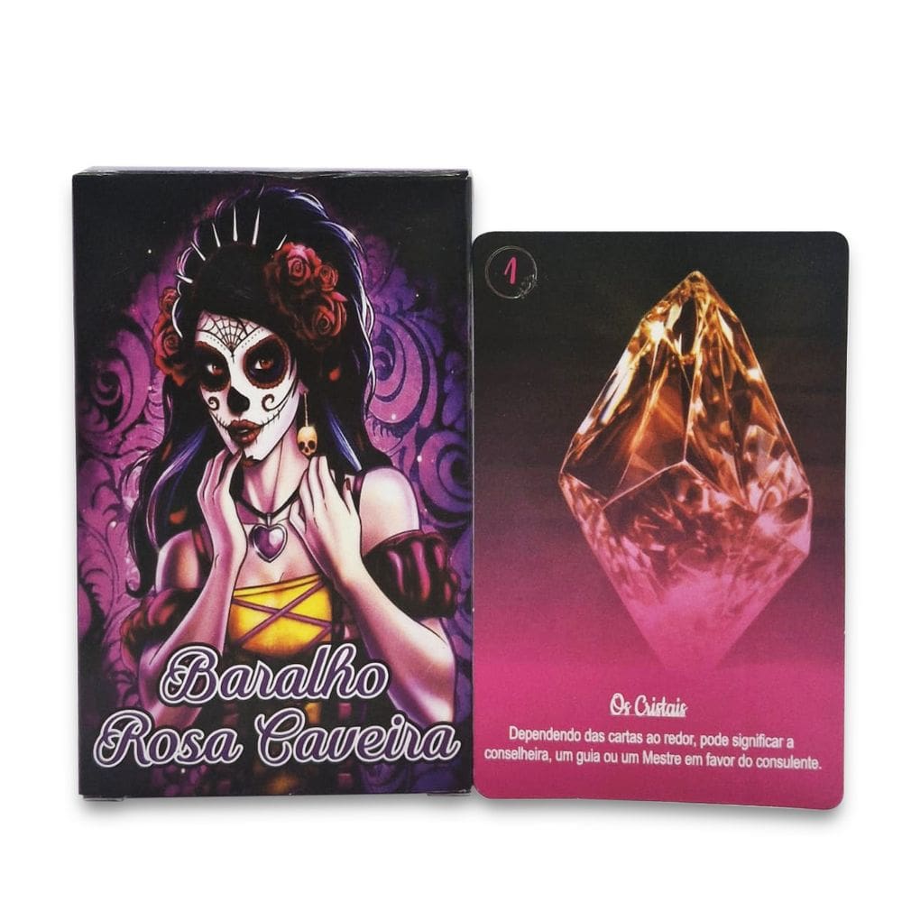 Baralho Espiritual Rosa Caveira 36 Cartas Autoexplicativas