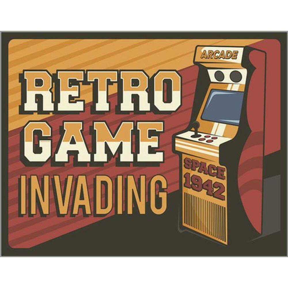 Kit 10 Placas Retro Gaming Invading