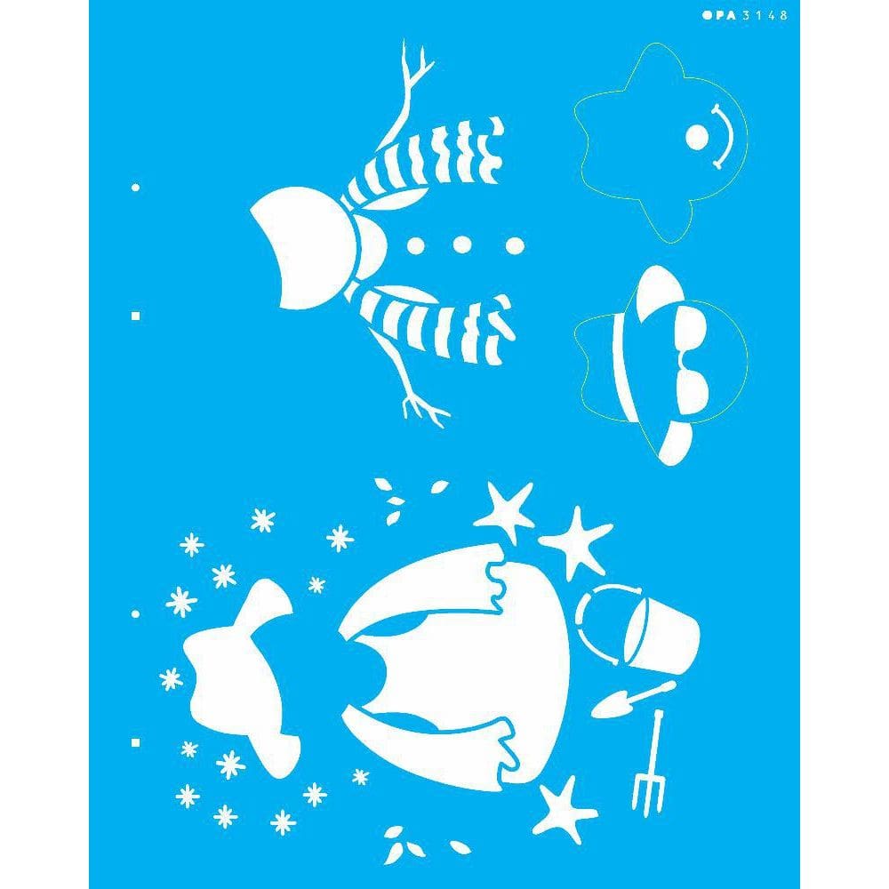 Stencil 20X25 Boneco De Neve Verão - Opa 3148