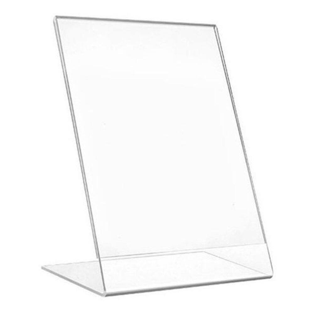 Display A4 L Acrílico Mesa Expositor Papel 05 Peças