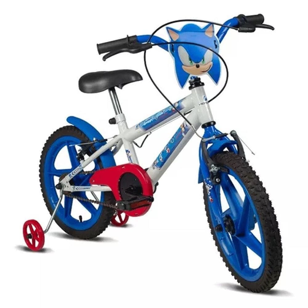 Bicicleta Infantil Aro 16 Sonic Branco E Azul Verden Bikes