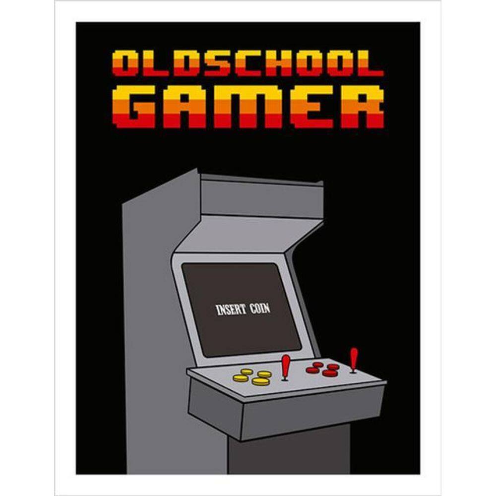 Kit 5 Placas Sinalização - Oldschool Gamer
