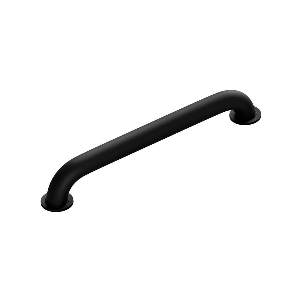 Barra de Apoio Metal Idoso Deficiente 40 Cm Banheiro Preto