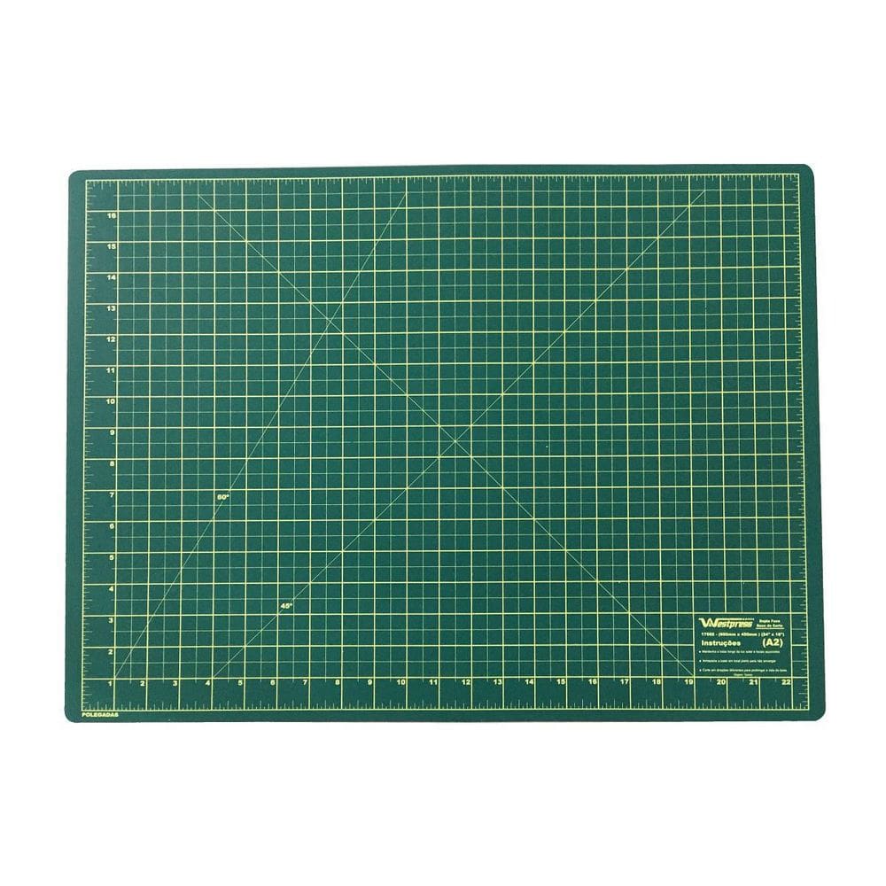 Base De Corte Dupla Face 60 X 45 Cm - Scrapbooking - Verde