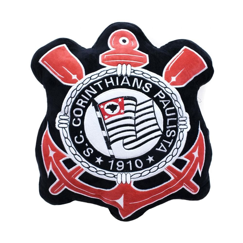 Almofada Brasão  Fibra  - Corinthians